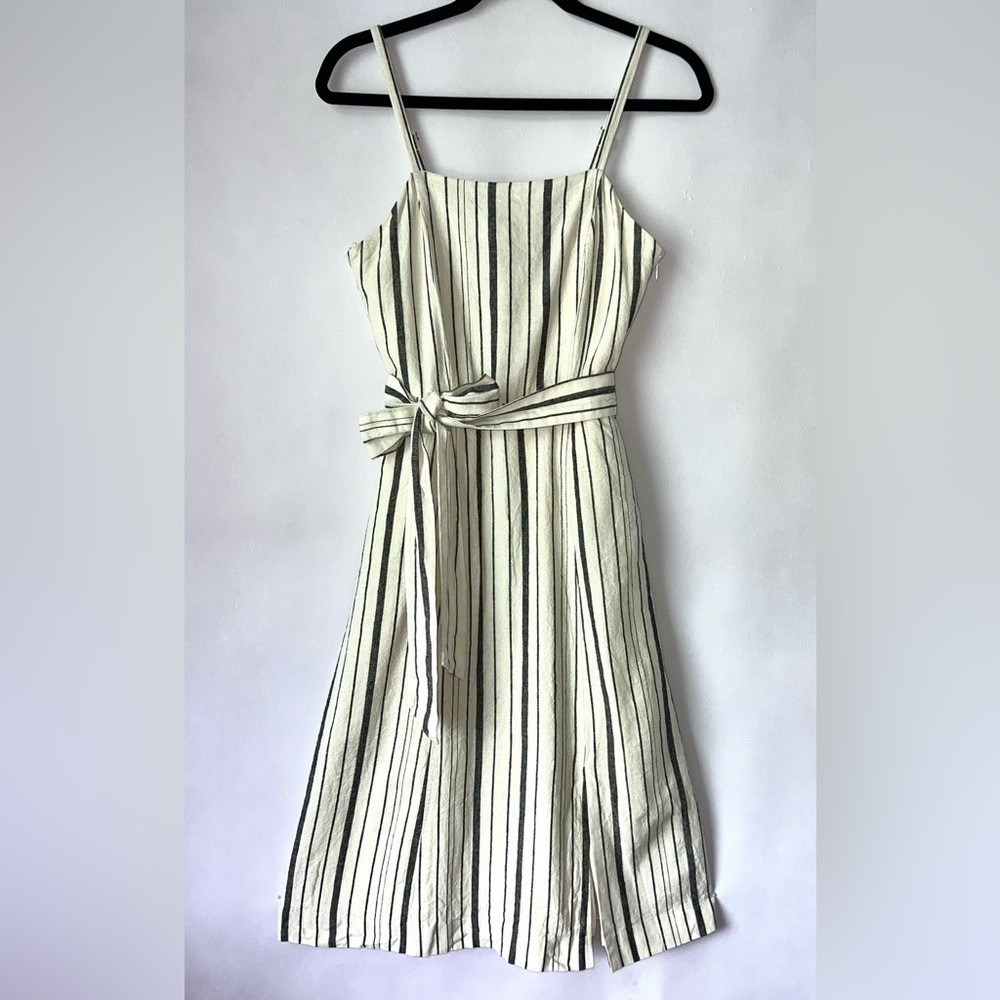 Rachel Roy Collection Woman's Striped Linen Blend Midi Slit Sundress size 0 - Picture 3 of 16
